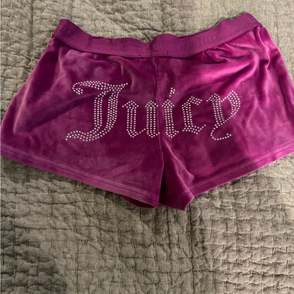 Juicy Couture Magenta Velour Shorts